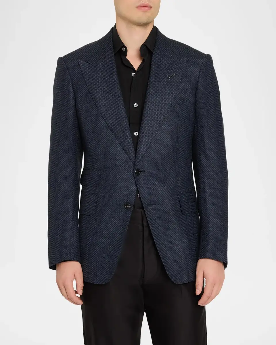 Tom Ford Men's Wool and Silk Birdseye Sport Coat | Thumbnail 4