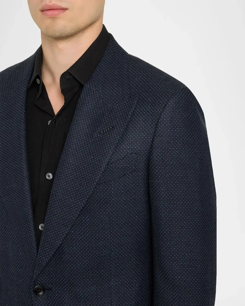 Tom Ford Men's Wool and Silk Birdseye Sport Coat | Thumbnail 5