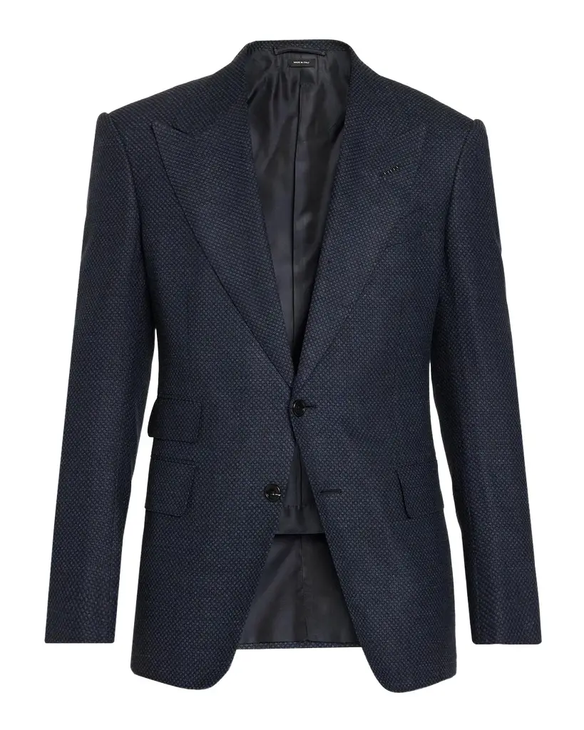 Men's Wool and Silk Birdseye Sport Coat