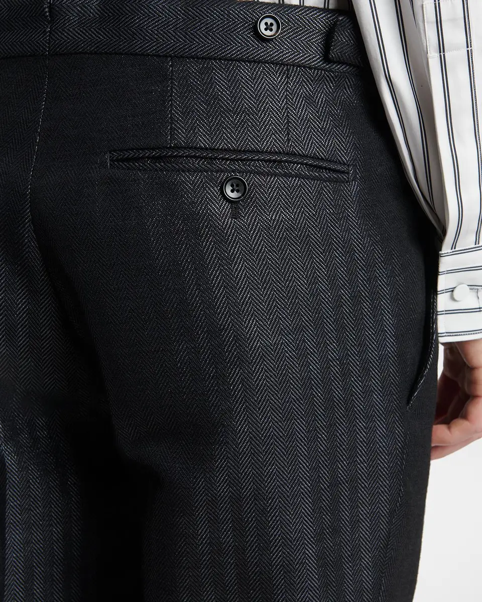Tom Ford Men's Herringbone Flat-Front Trousers | Thumbnail 5