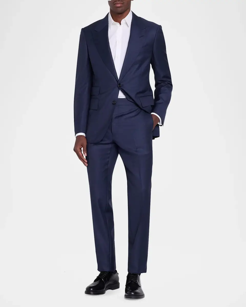 Tom Ford Men's Wool Herringbone Single-Breasted Sport Coat | Thumbnail 2 Tom Ford Men's Wool Herringbone Single-Breasted Sport Coat | Thumbnail 2