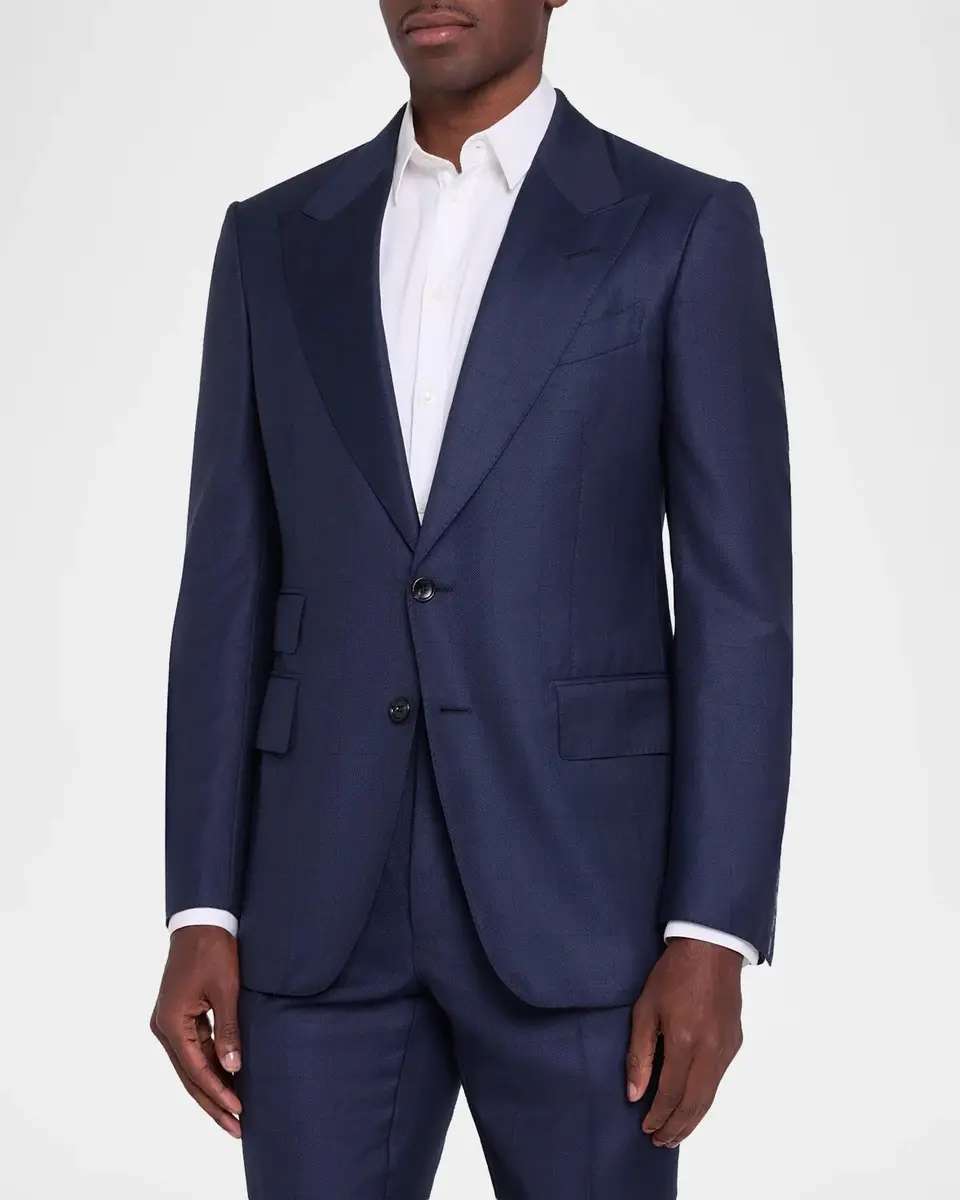 Tom Ford Men's Wool Herringbone Single-Breasted Sport Coat | Thumbnail 4 Tom Ford Men's Wool Herringbone Single-Breasted Sport Coat | Thumbnail 4