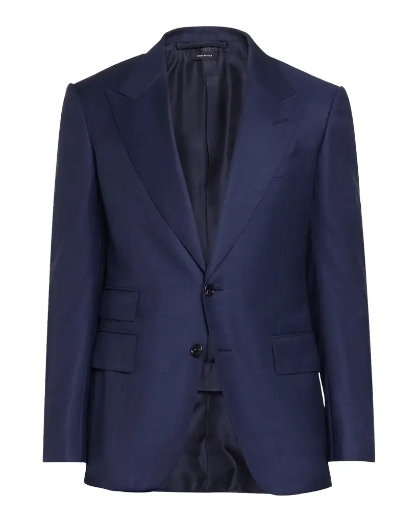 Men's Wool Herringbone Single-Breasted Sport Coat
