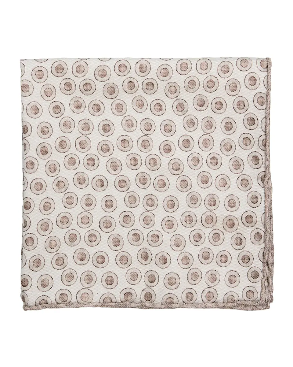 Brunello Cucinelli Men's Polka Dot Silk Pocket Square | Thumbnail 2 Brunello Cucinelli Men's Polka Dot Silk Pocket Square | Thumbnail 2
