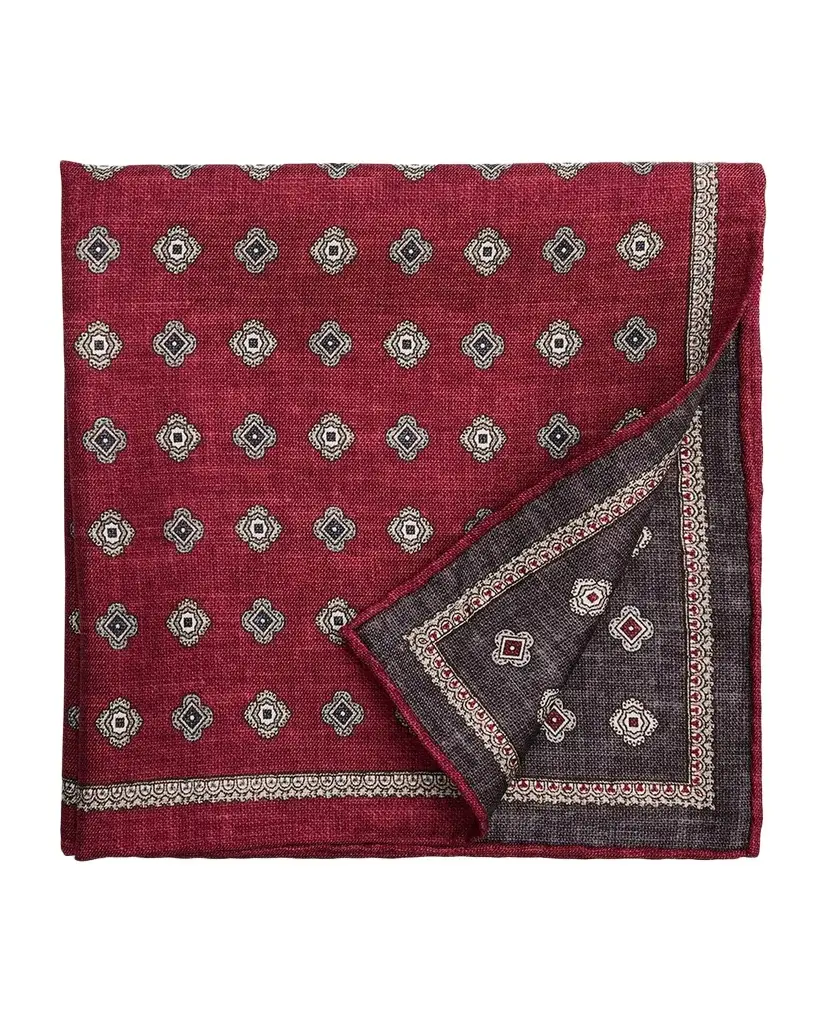 Men's Silk Medallion Pocket Square Men's Silk Medallion Pocket Square
