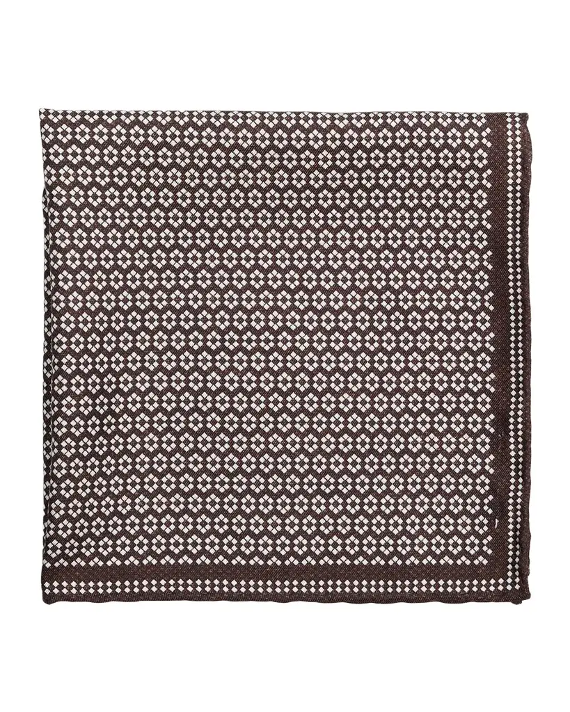 Men's Micro-Hexagon Silk Pocket Square