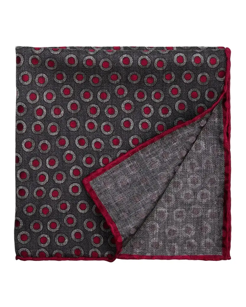 Brunello Cucinelli Men's Polka Dot Silk Pocket Square