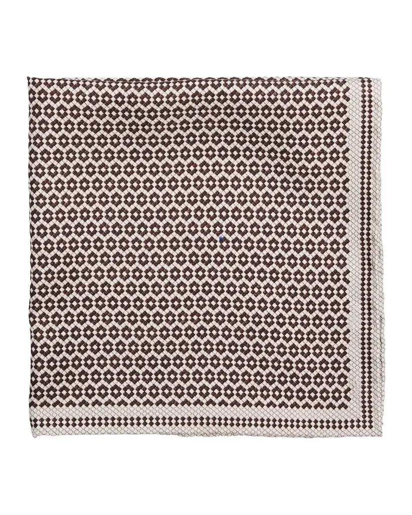 Men's Micro-Hexagon Silk Pocket Square