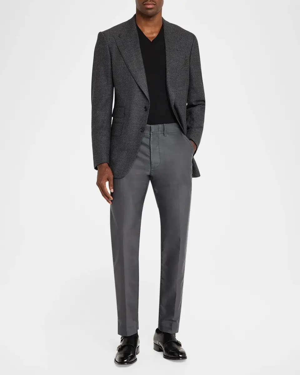 Tom Ford Men's Wool and Silk Birdseye Sport Coat | Thumbnail 2