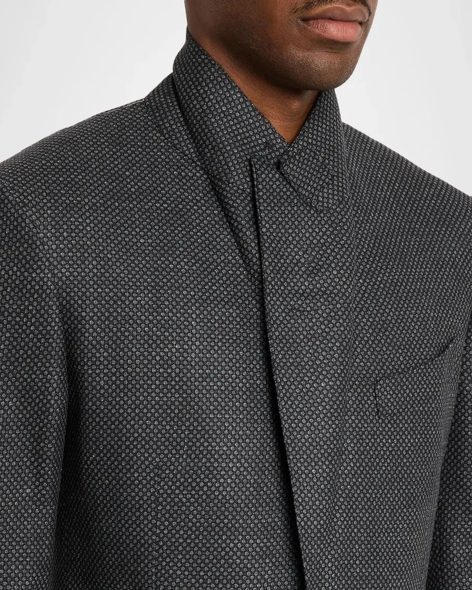 Tom Ford Men's Wool and Silk Birdseye Sport Coat | Thumbnail 7