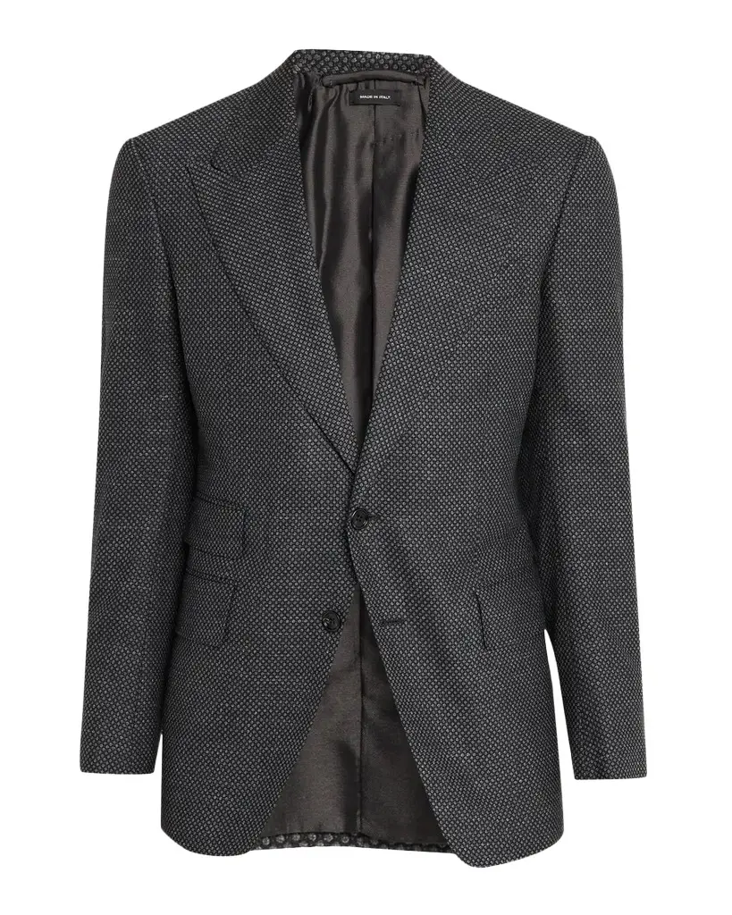 Men's Wool and Silk Birdseye Sport Coat