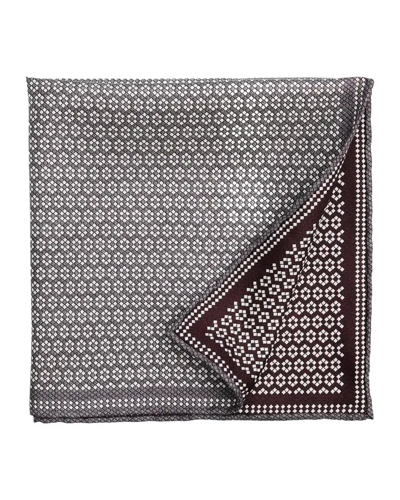 Men's Micro-Hexagon Silk Pocket Square