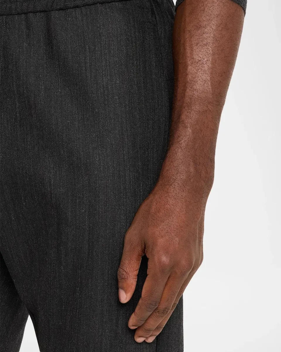 Barena Men's Flecked Flannel Stretch Pull-On Trousers | Thumbnail 5