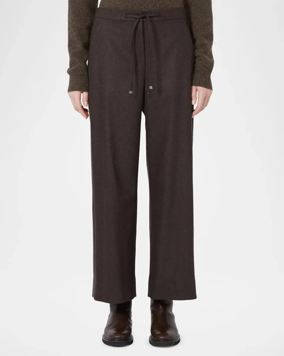 Max Mara Floria Wool Straight-Leg Ankle Drawstring Pants | Thumbnail 4 Max Mara Floria Wool Straight-Leg Ankle Drawstring Pants | Thumbnail 4