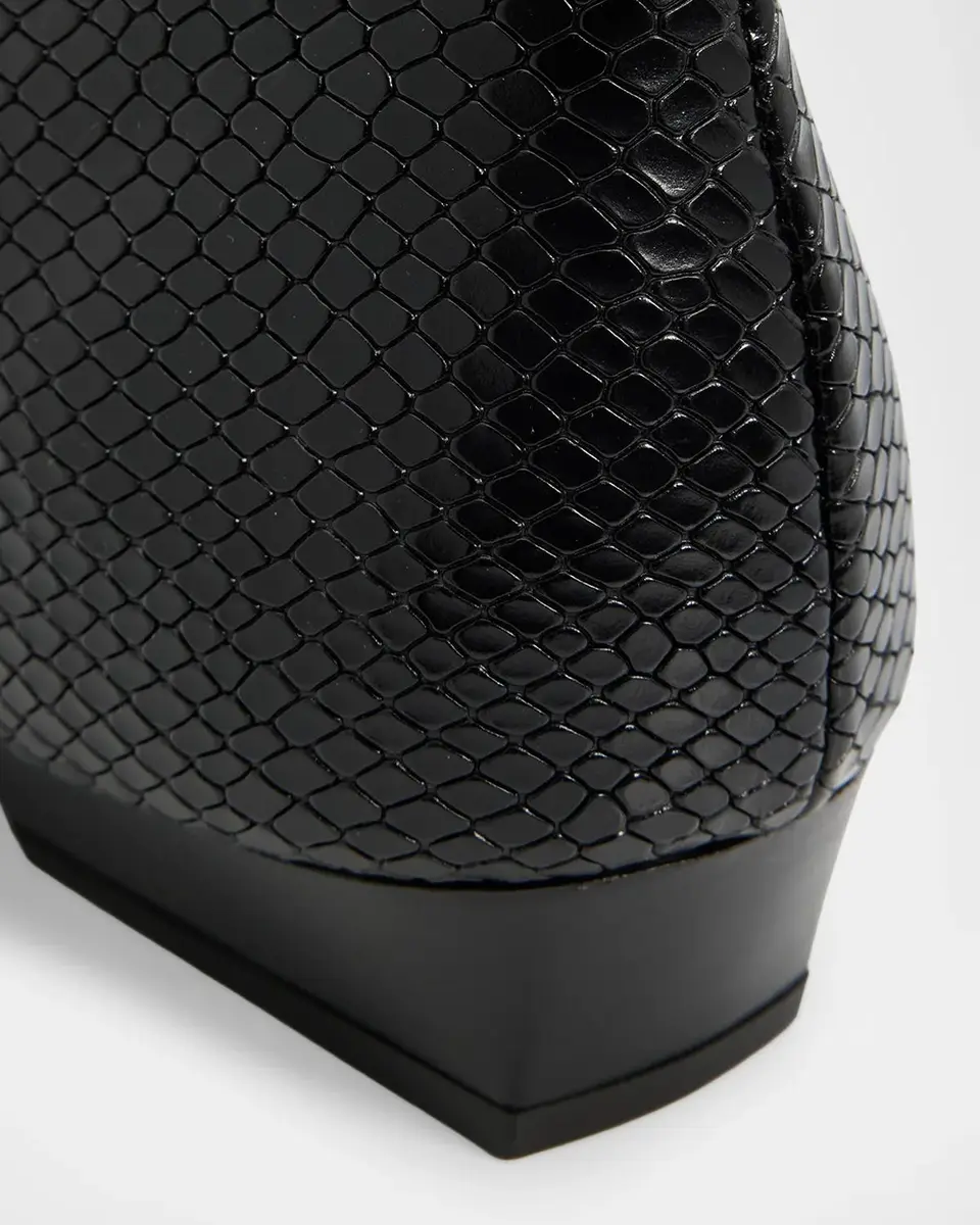 Staud 25mm Wally Embossed Leather Flat Ankle Boots | Thumbnail 5 Staud 25mm Wally Embossed Leather Flat Ankle Boots | Thumbnail 5