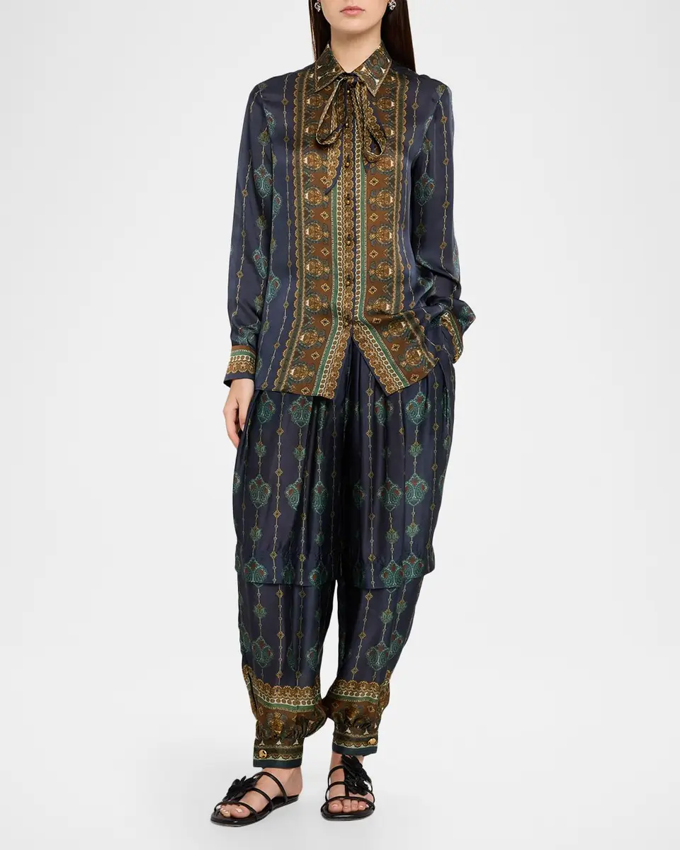 Zimmermann Ascent Satin Button-Front Shirt | Thumbnail 2 Zimmermann Ascent Satin Button-Front Shirt | Thumbnail 2