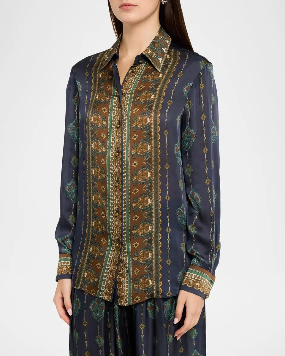 Zimmermann Ascent Satin Button-Front Shirt | Thumbnail 4 Zimmermann Ascent Satin Button-Front Shirt | Thumbnail 4