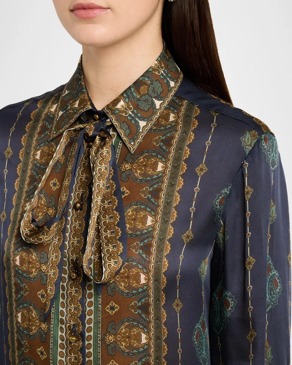 Zimmermann Ascent Satin Button-Front Shirt | Thumbnail 5 Zimmermann Ascent Satin Button-Front Shirt | Thumbnail 5