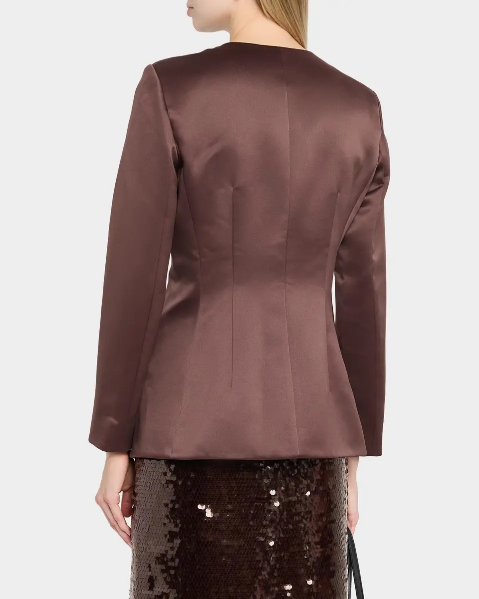 TANYA TAYLOR Heather Satin Blazer | Thumbnail 3