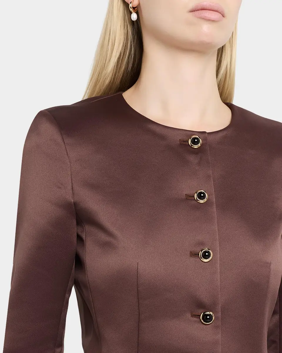 TANYA TAYLOR Heather Satin Blazer | Thumbnail 5