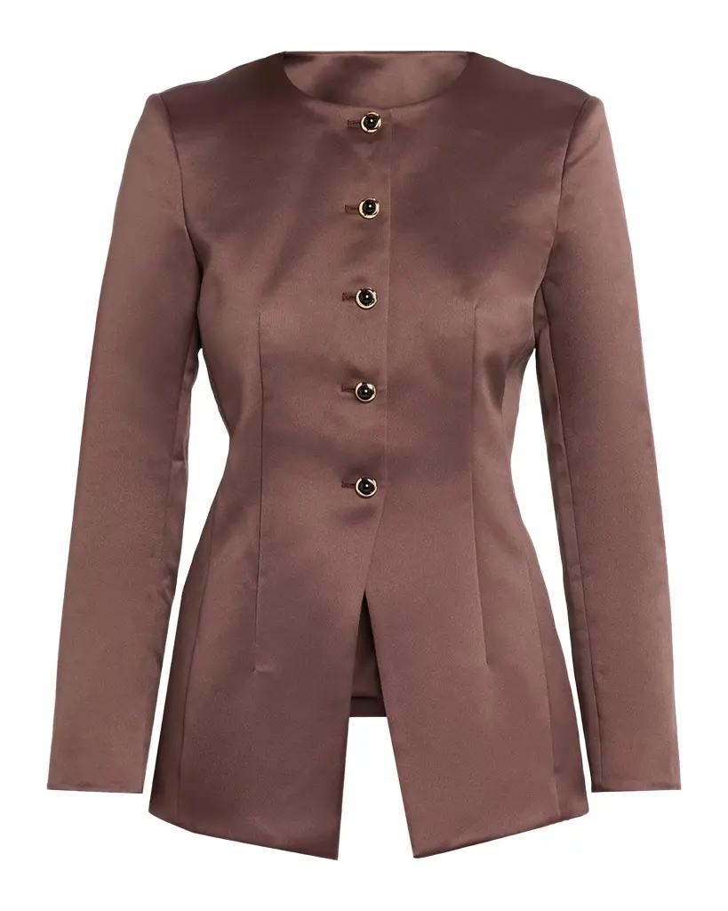 TANYA TAYLOR Heather Satin Blazer