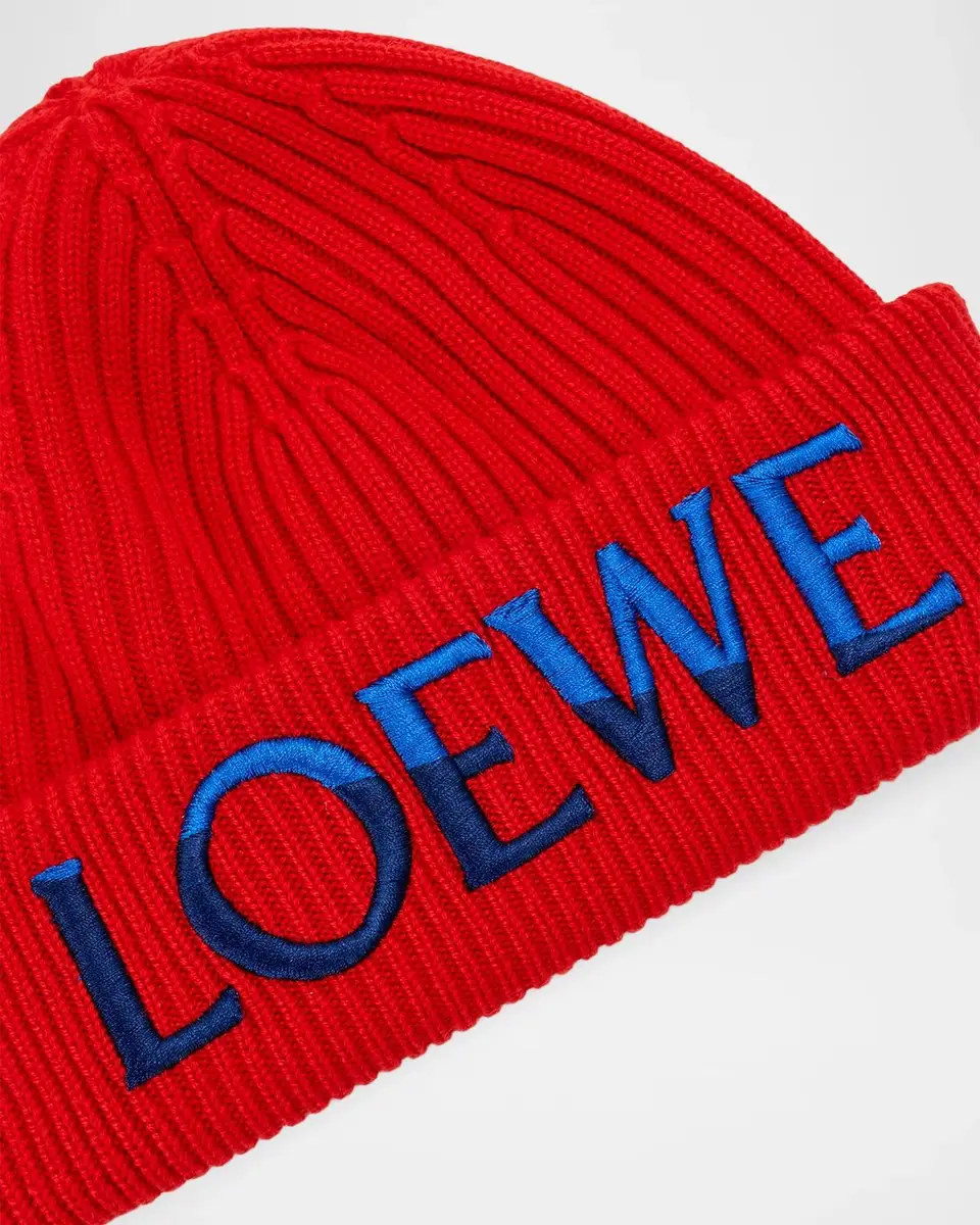 Loewe Logo-Embroidered Wool Beanie | Thumbnail 2 Loewe Logo-Embroidered Wool Beanie | Thumbnail 2