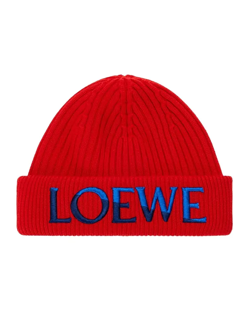 Logo-Embroidered Wool Beanie