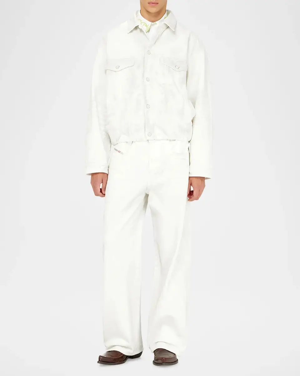 Diesel Men's Morvi White Denim Jacket | Thumbnail 2 Diesel Men's Morvi White Denim Jacket | Thumbnail 2