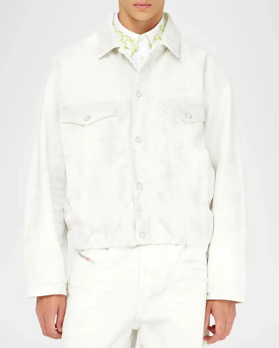 Diesel Men's Morvi White Denim Jacket | Thumbnail 4 Diesel Men's Morvi White Denim Jacket | Thumbnail 4