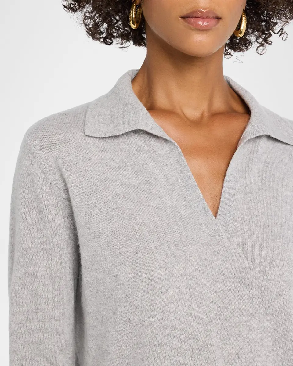 Neiman Marcus Cashmere Collection Cashmere Johnny-Collar Sweater | Thumbnail 5 Neiman Marcus Cashmere Collection Cashmere Johnny-Collar Sweater | Thumbnail 5