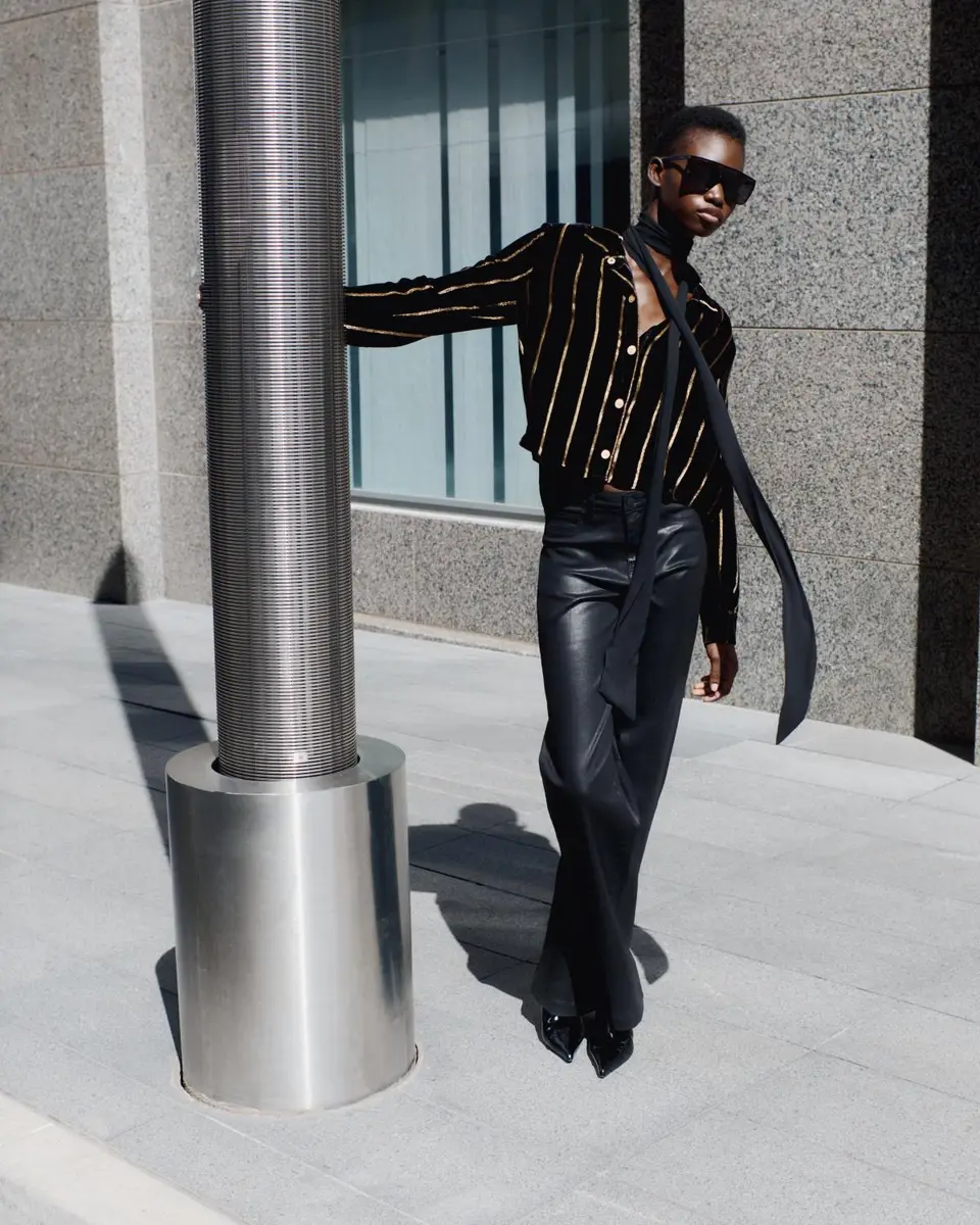 L'Agence Clayton Coated Wide-Leg Jeans | Thumbnail 5 L'Agence Clayton Coated Wide-Leg Jeans | Thumbnail 5