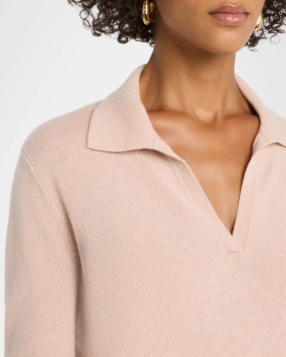 Neiman Marcus Cashmere Collection Cashmere Johnny-Collar Sweater | Thumbnail 5 Neiman Marcus Cashmere Collection Cashmere Johnny-Collar Sweater | Thumbnail 5