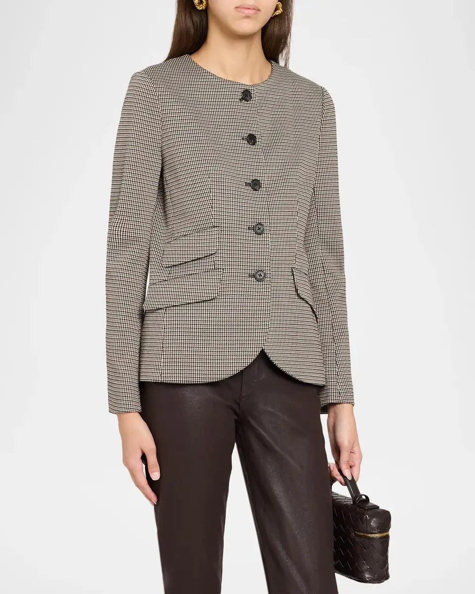 rag & bone Slade Collarless Checked Blazer | Thumbnail 4 rag & bone Slade Collarless Checked Blazer | Thumbnail 4