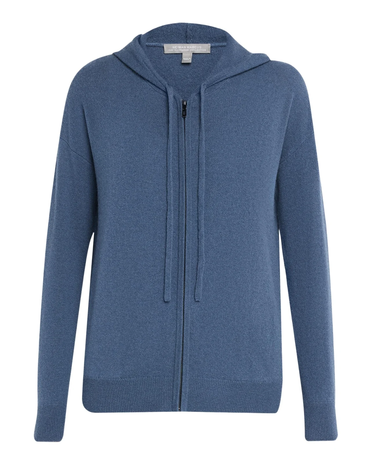 Neiman Marcus Cashmere Collection Cashmere Zip-Front Hoodie