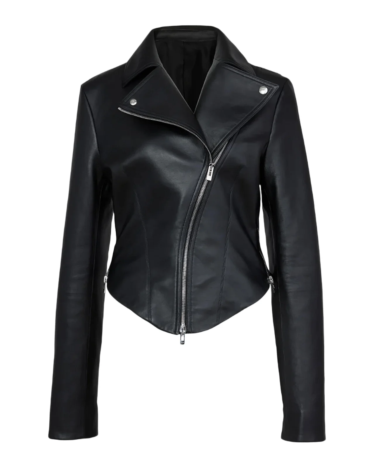 Alaïa Soft Lamb Leather Fitted Biker Jacket