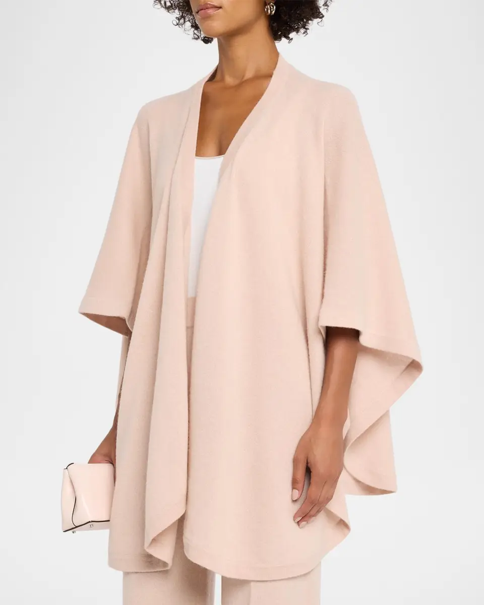 Neiman Marcus Cashmere Collection Cashmere Open-Front Cape | Thumbnail 4 Neiman Marcus Cashmere Collection Cashmere Open-Front Cape | Thumbnail 4