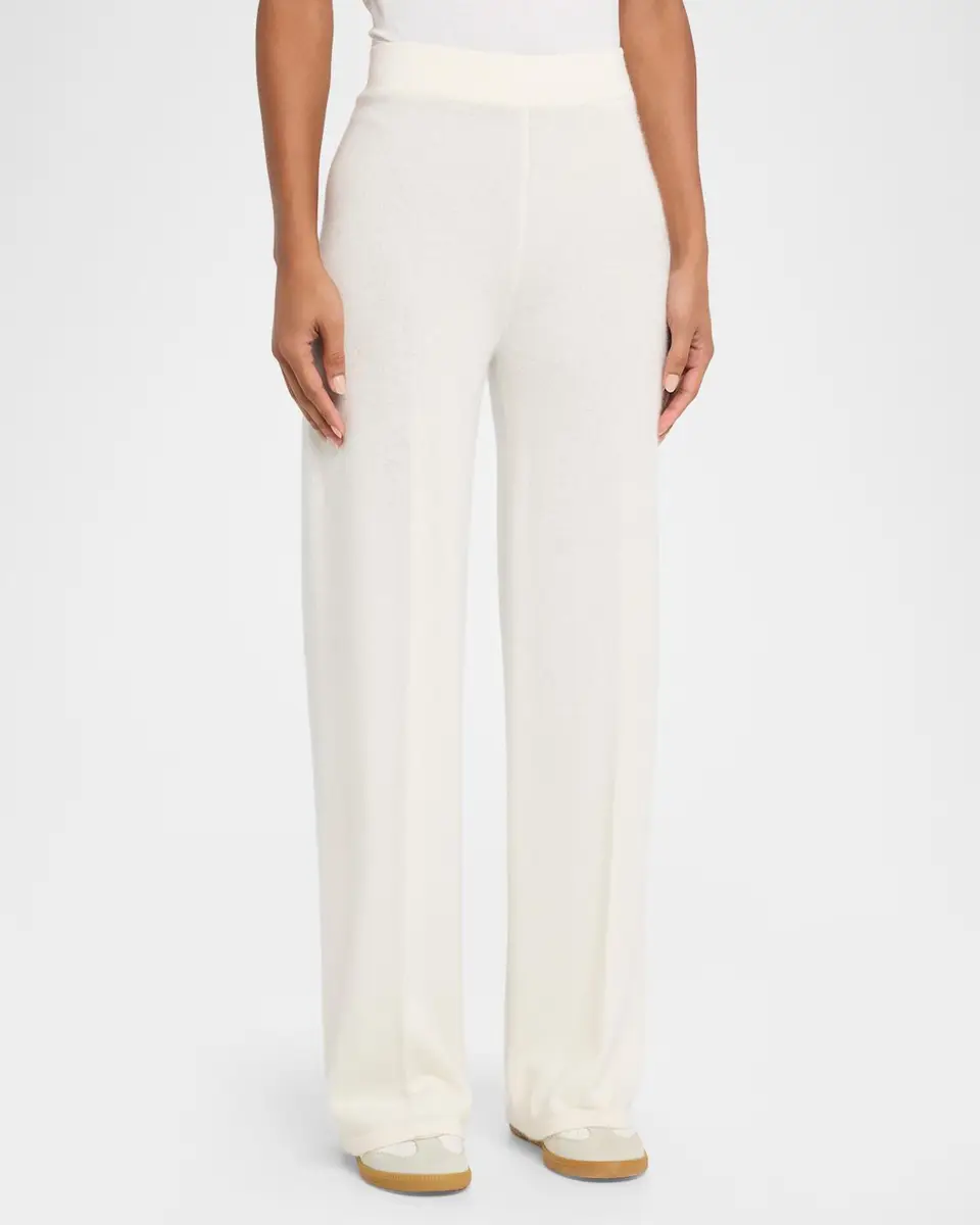 Neiman Marcus Cashmere Collection Cashmere Straight-Leg Pants | Thumbnail 4 Neiman Marcus Cashmere Collection Cashmere Straight-Leg Pants | Thumbnail 4