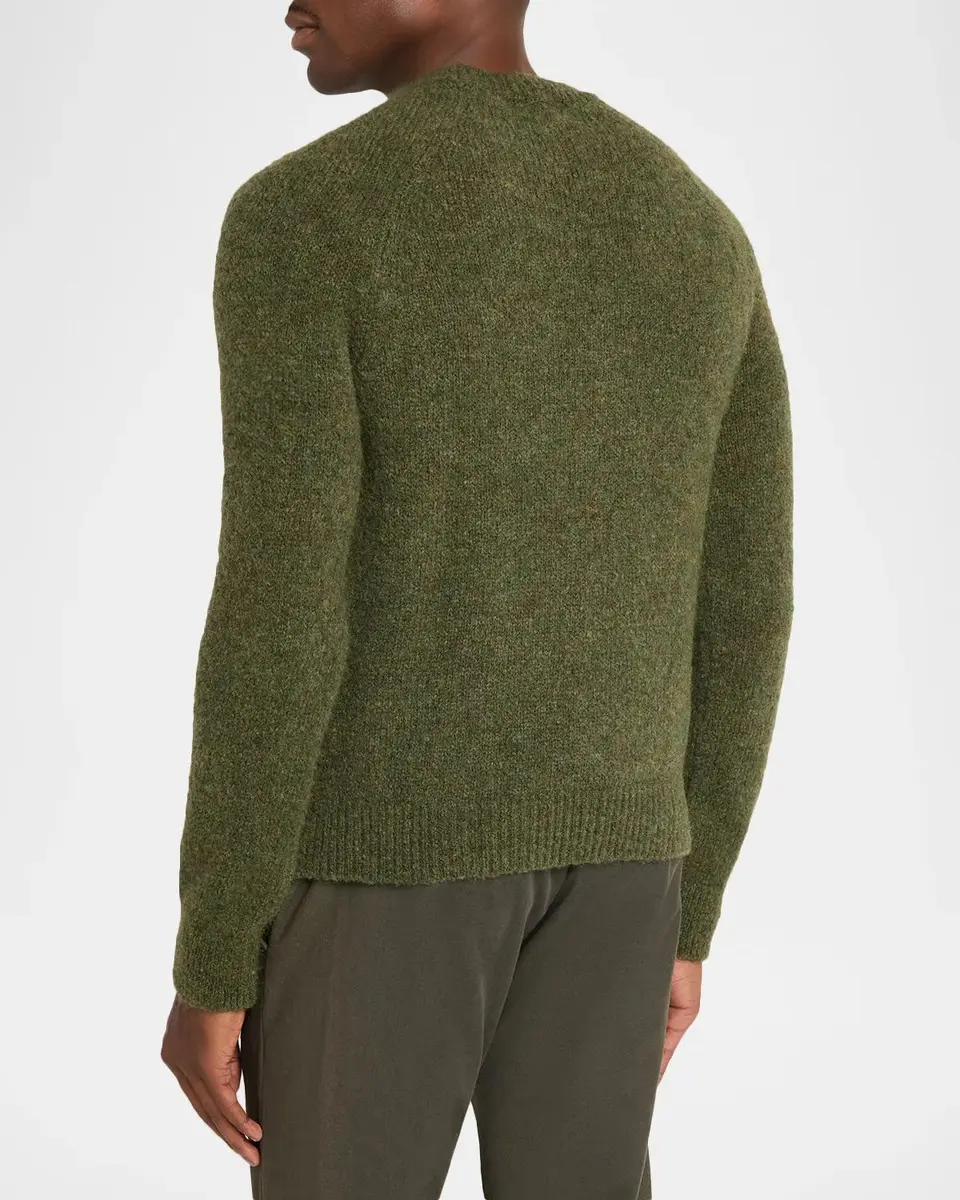 Dries Van Noten Men's Alpaca-Blend Crewneck Sweater | Thumbnail 3 Dries Van Noten Men's Alpaca-Blend Crewneck Sweater | Thumbnail 3