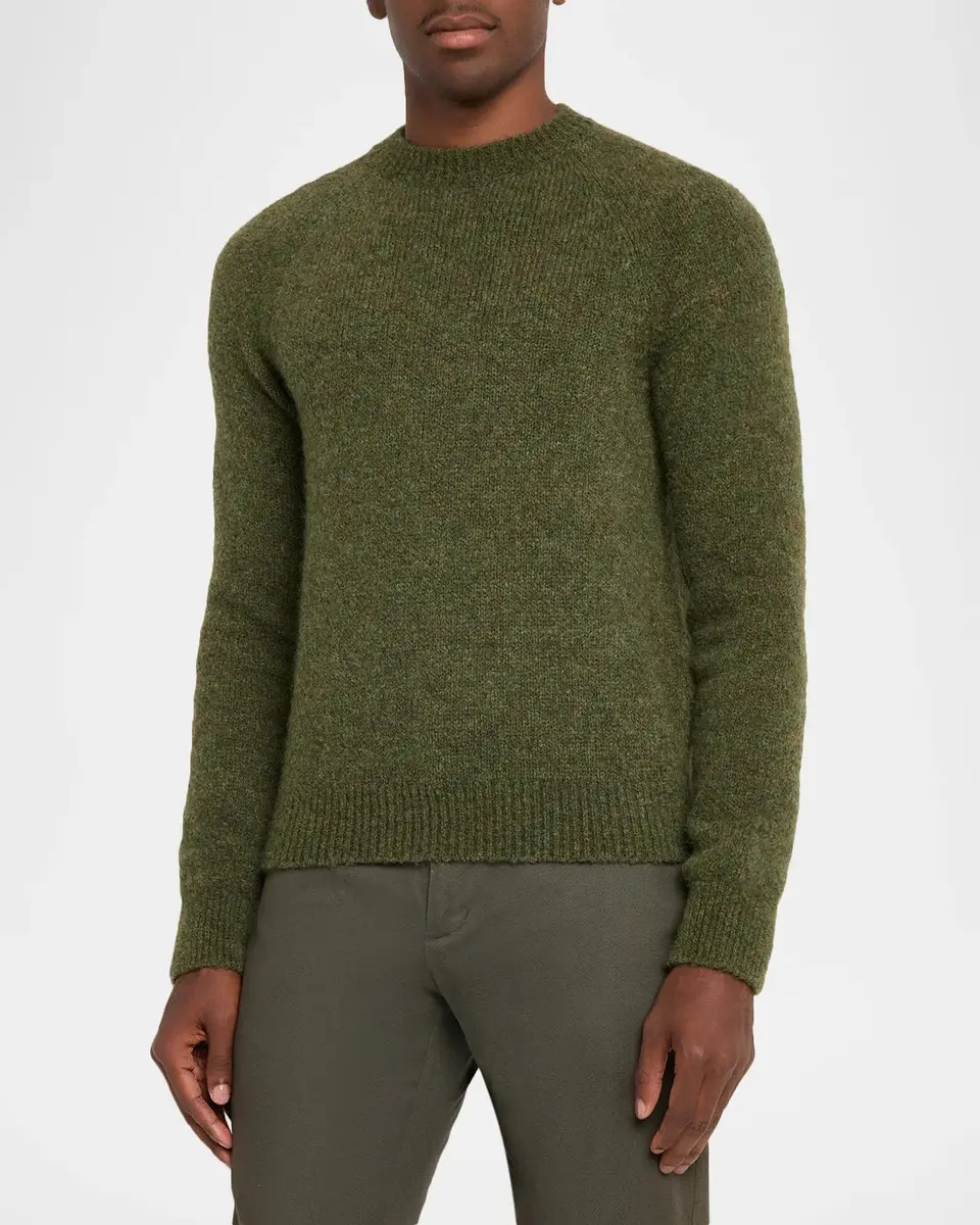 Dries Van Noten Men's Alpaca-Blend Crewneck Sweater | Thumbnail 4 Dries Van Noten Men's Alpaca-Blend Crewneck Sweater | Thumbnail 4