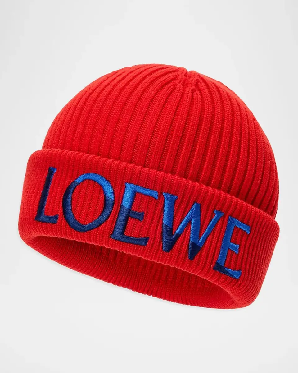 Loewe Logo-Embroidered Wool Beanie | Thumbnail 2 Loewe Logo-Embroidered Wool Beanie | Thumbnail 2