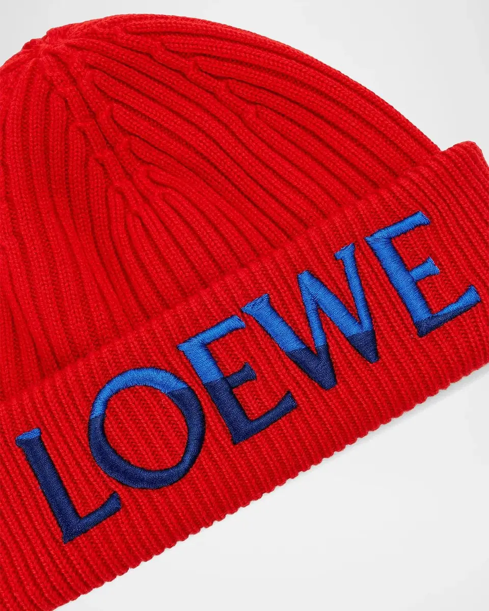 Loewe Logo-Embroidered Wool Beanie | Thumbnail 4 Loewe Logo-Embroidered Wool Beanie | Thumbnail 4