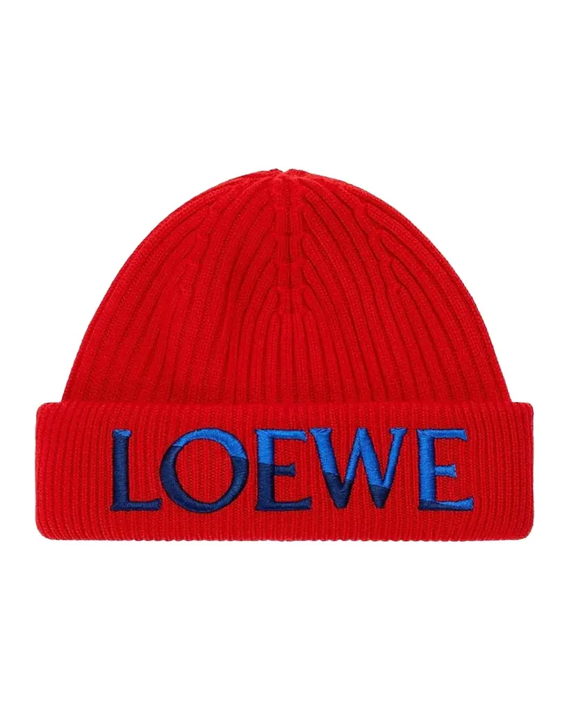 Logo-Embroidered Wool Beanie