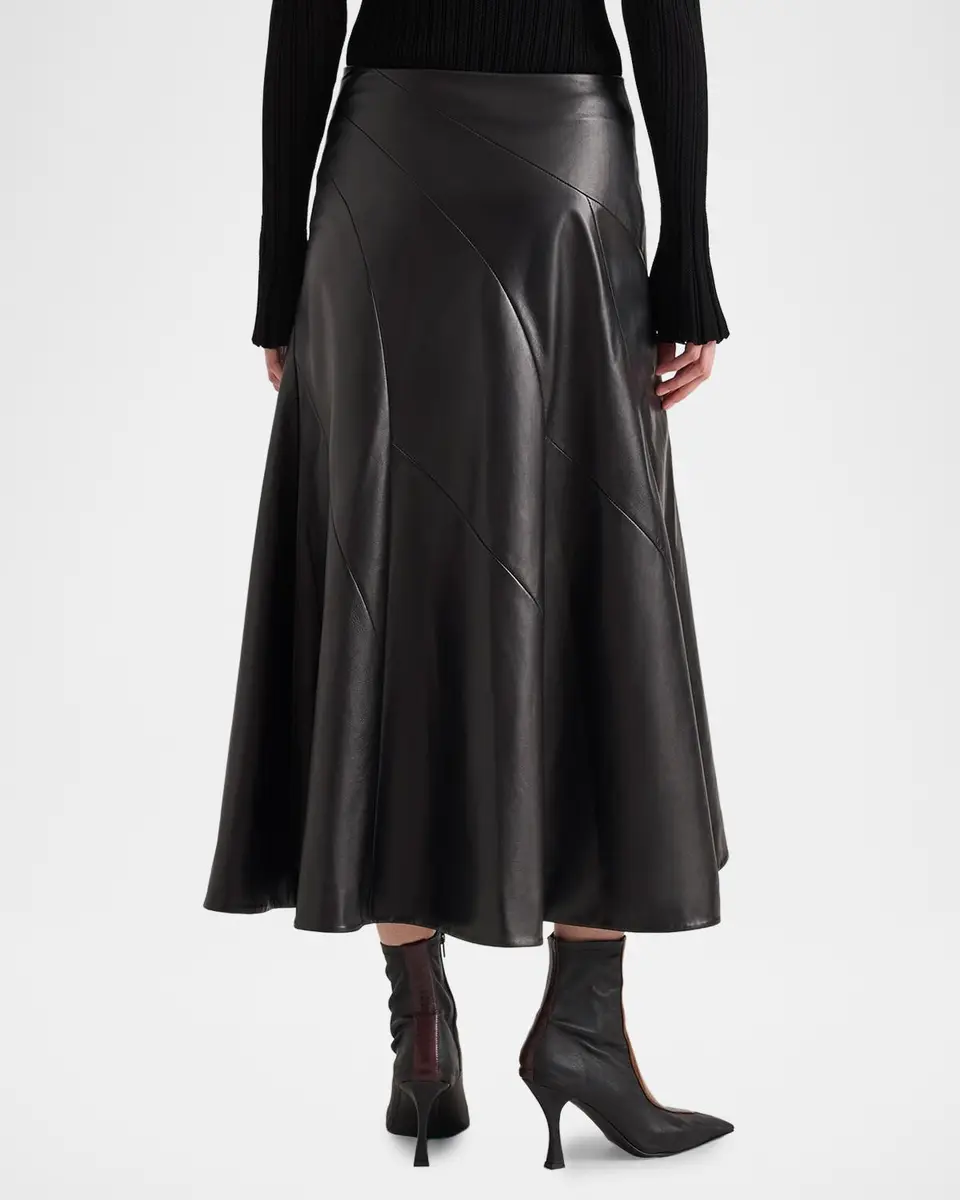 Proenza Schouler Kenza Paneled Leather Midi Skirt | Thumbnail 3 Proenza Schouler Kenza Paneled Leather Midi Skirt | Thumbnail 3