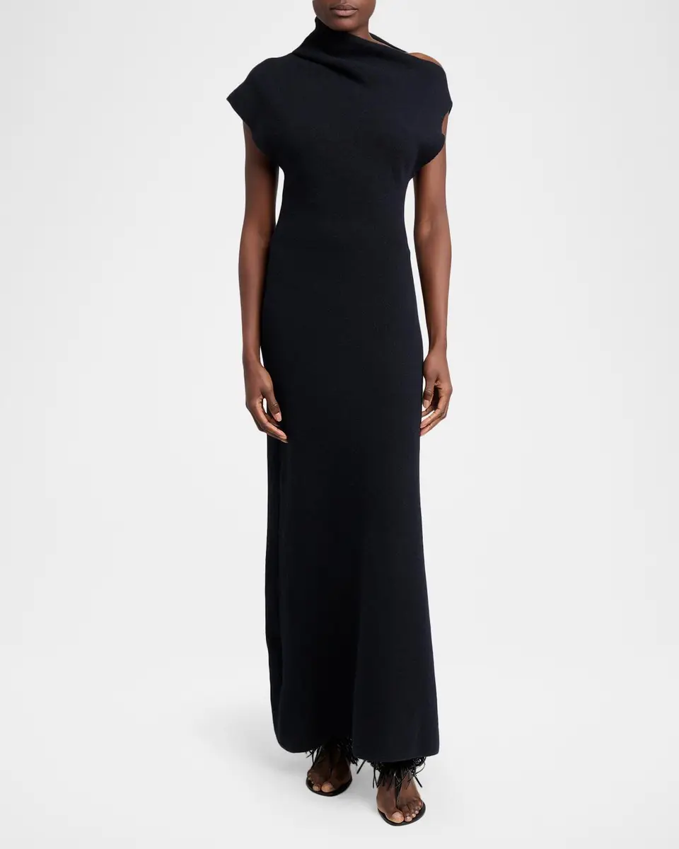 Proenza Schouler Lothea Asymmetric Merino Wool Knit Maxi Dress | Thumbnail 2 Proenza Schouler Lothea Asymmetric Merino Wool Knit Maxi Dress | Thumbnail 2