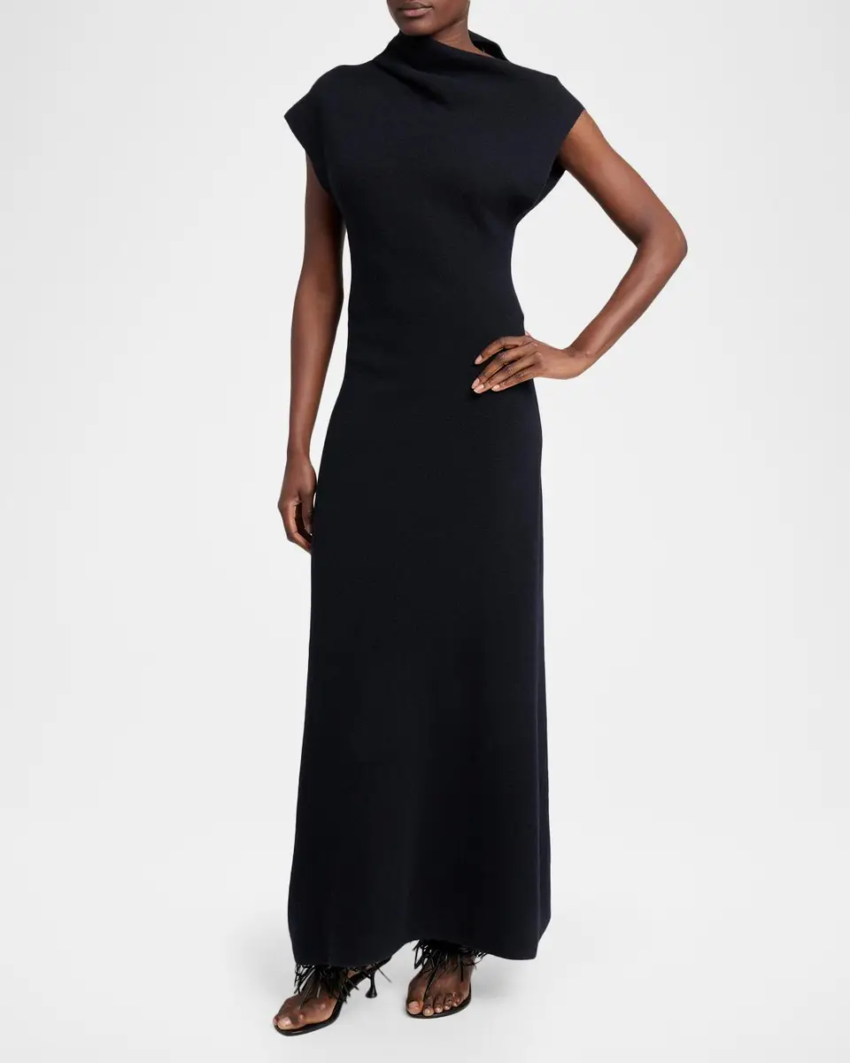 Proenza Schouler Lothea Asymmetric Merino Wool Knit Maxi Dress | Thumbnail 4 Proenza Schouler Lothea Asymmetric Merino Wool Knit Maxi Dress | Thumbnail 4