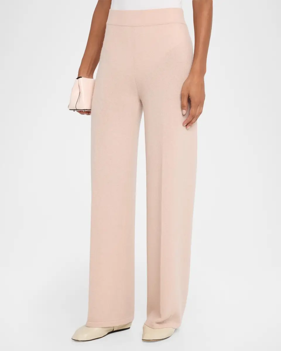 Neiman Marcus Cashmere Collection Cashmere Straight-Leg Pants | Thumbnail 4 Neiman Marcus Cashmere Collection Cashmere Straight-Leg Pants | Thumbnail 4