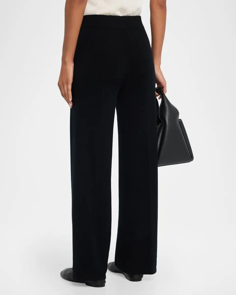 Neiman Marcus Cashmere Collection Cashmere Straight-Leg Pants | Thumbnail 3 Neiman Marcus Cashmere Collection Cashmere Straight-Leg Pants | Thumbnail 3