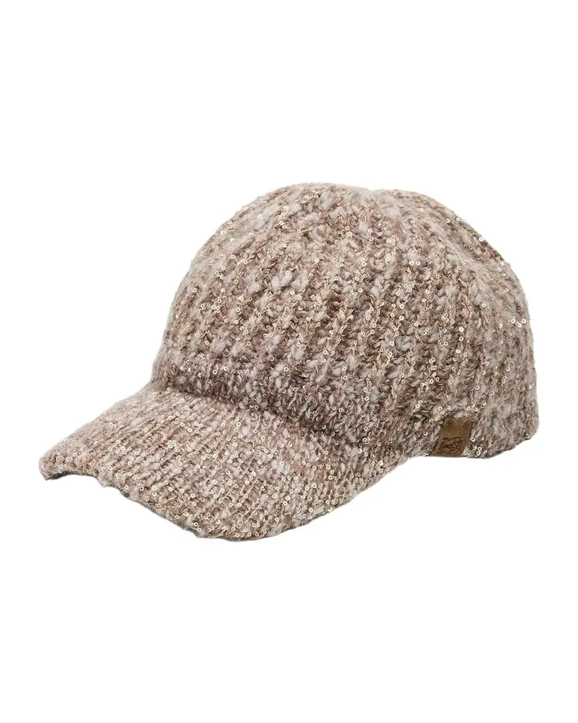 Brunello Cucinelli Cappello Sequined Rib-Knit Baseball Cap
