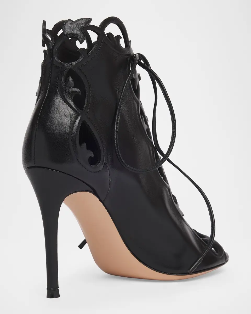Gianvito Rossi 95mm Cutout Leather Booties | Thumbnail 2 Gianvito Rossi 95mm Cutout Leather Booties | Thumbnail 2
