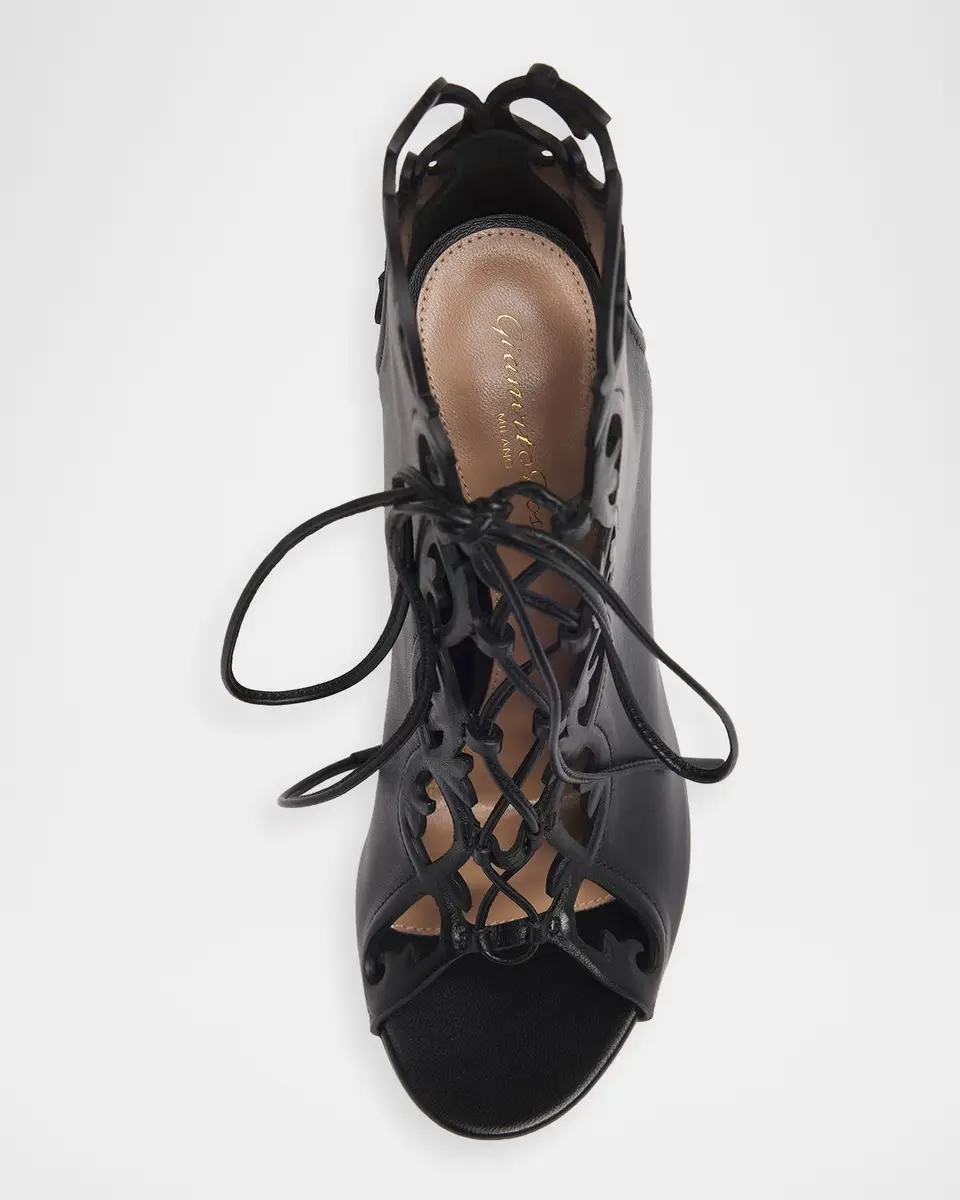 Gianvito Rossi 95mm Cutout Leather Booties | Thumbnail 4 Gianvito Rossi 95mm Cutout Leather Booties | Thumbnail 4
